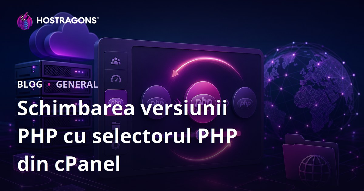 Schimbarea versiunii PHP cu selectorul PHP din cPanel