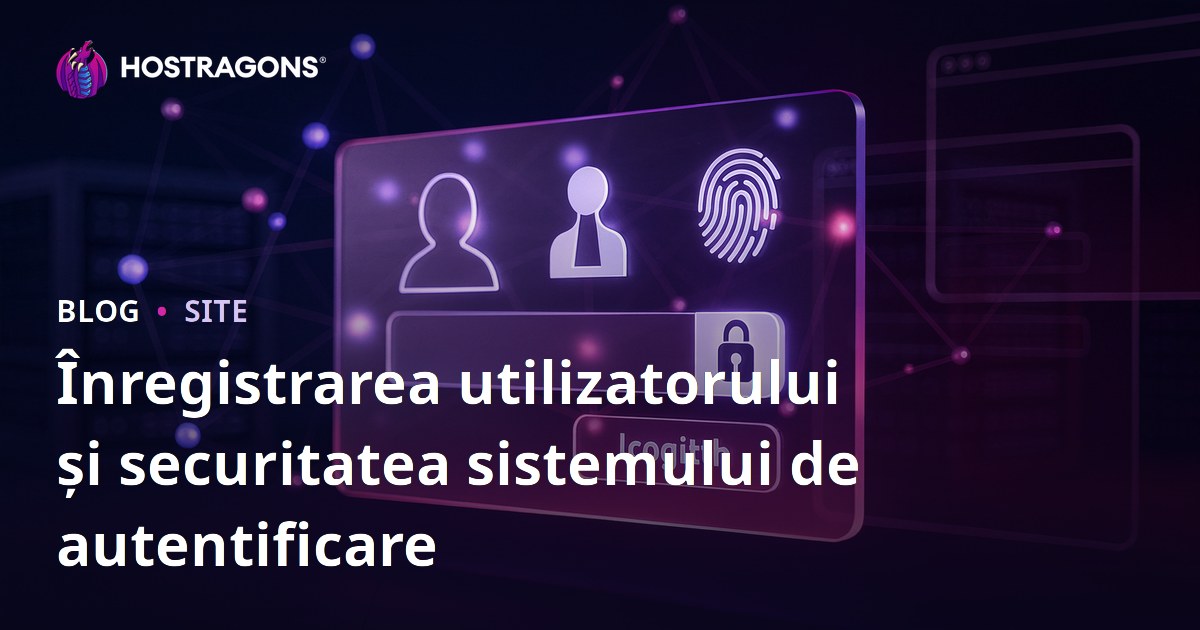 Înregistrarea utilizatorului și securitatea sistemului de autentificare