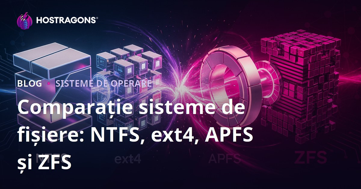 Comparație sisteme de fișiere: NTFS, ext4, APFS și ZFS
