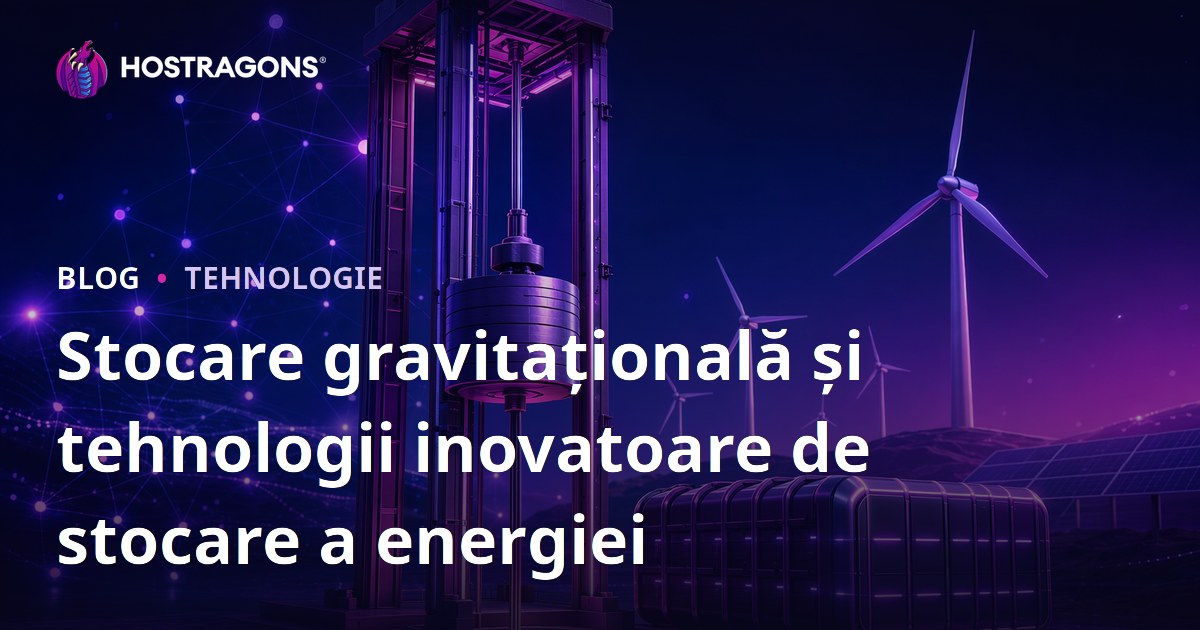 Stocare gravitațională și tehnologii inovatoare de stocare a energiei