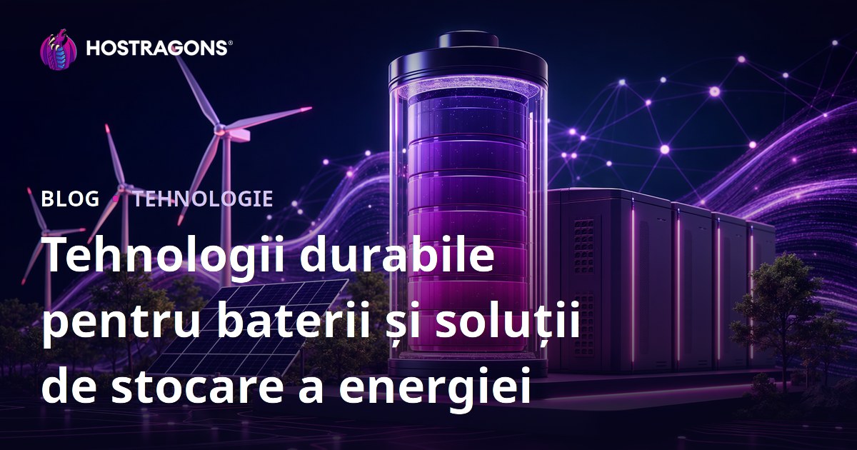 Tehnologii durabile pentru baterii și soluții de stocare a energiei