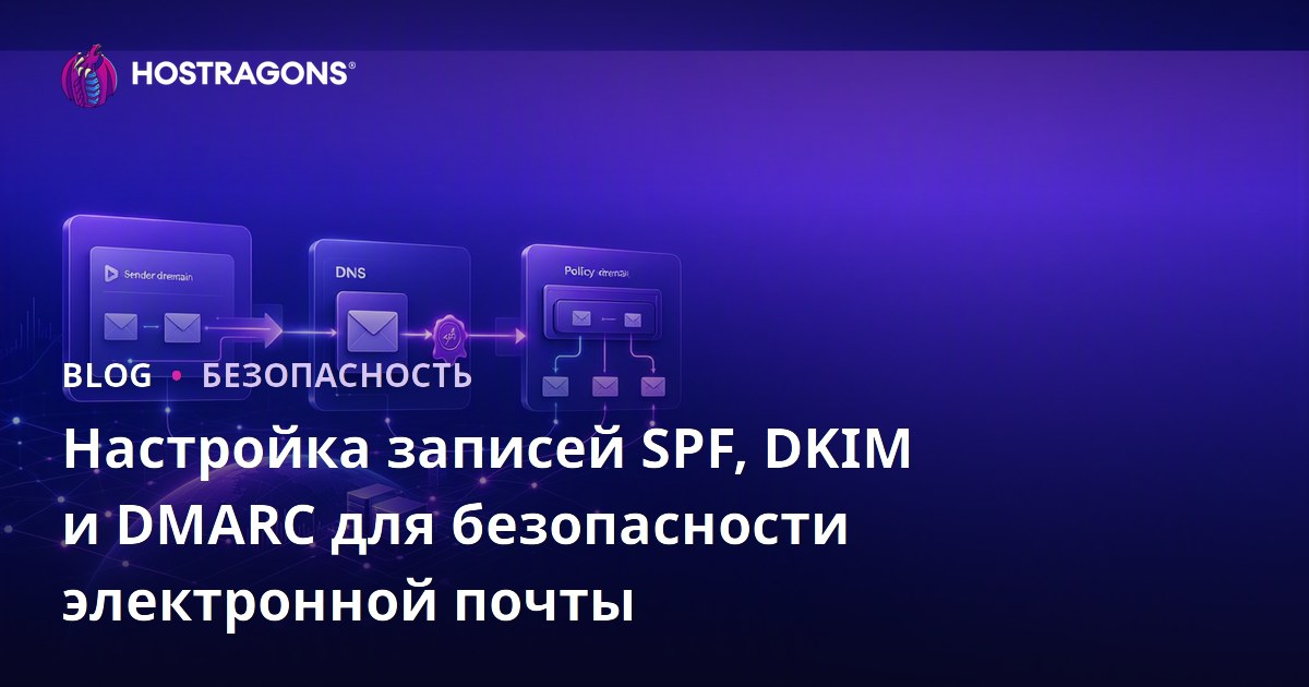 Настройка записей SPF, DKIM и DMARC для безопасности электронной почты