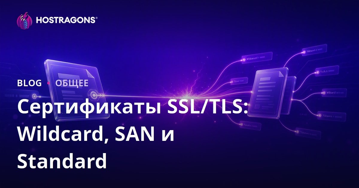 Сертификаты SSL/TLS: Wildcard, SAN и Standard