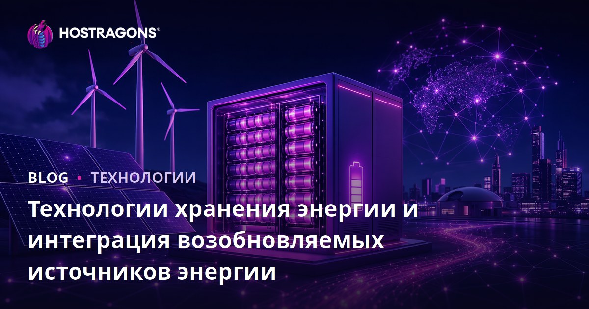 Технологии хранения энергии и интеграция возобновляемых источников энергии