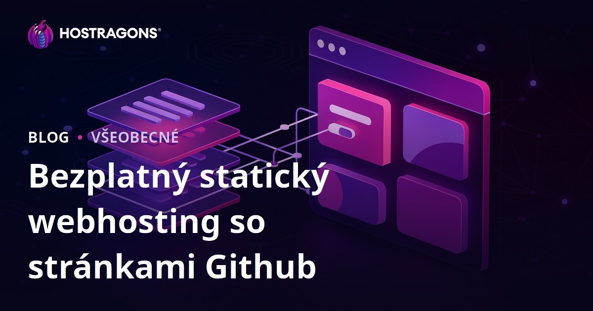 Bezplatný statický webhosting so stránkami Github