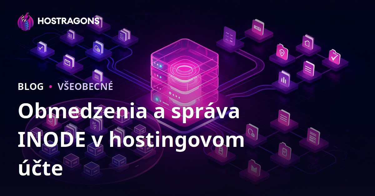 Obmedzenia a správa INODE v hostingovom účte