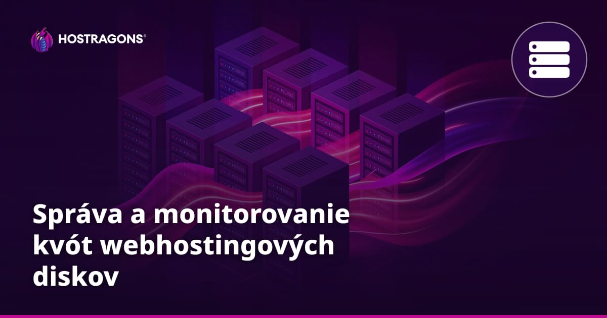 Správa a monitorovanie kvót webhostingových diskov