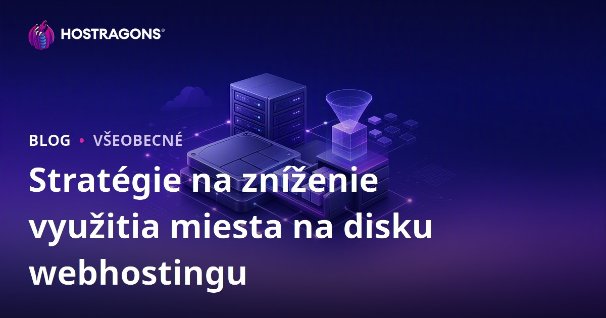 Stratégie na zníženie využitia miesta na disku webhostingu