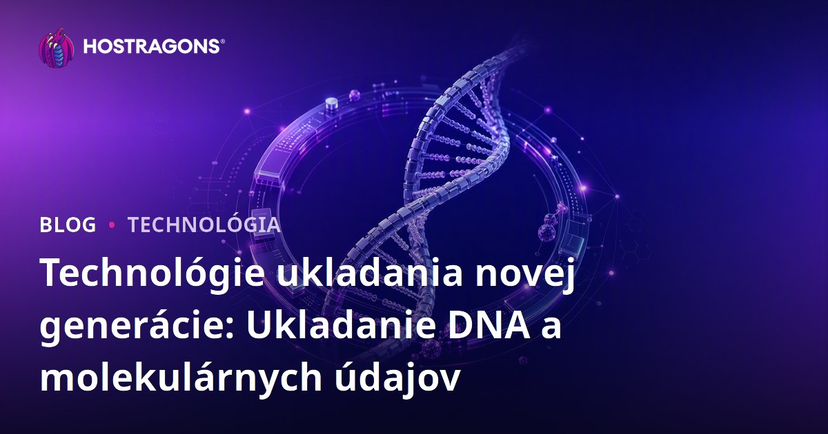 Technológie ukladania novej generácie: Ukladanie DNA a molekulárnych údajov