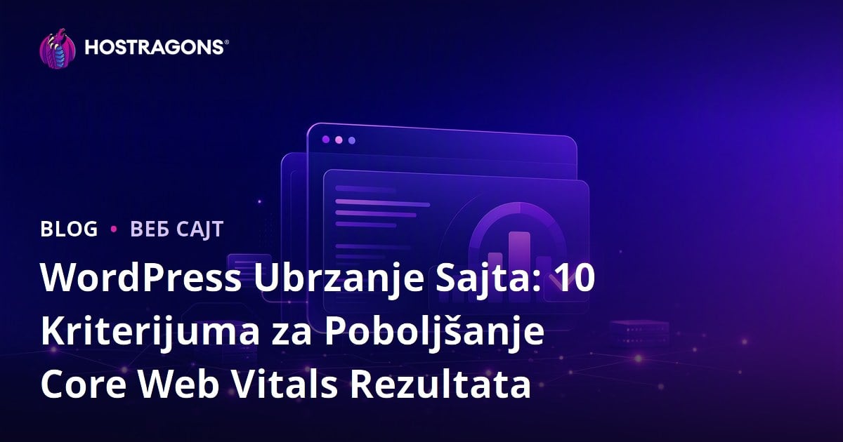 WordPress Ubrzanje Sajta: 10 Kriterijuma za Poboljšanje Core Web Vitals Rezultata