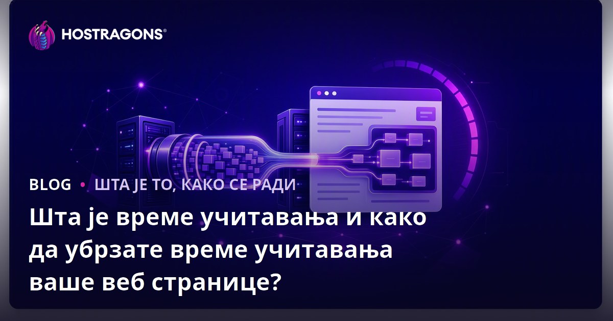 Шта је време учитавања и како да убрзате време учитавања ваше веб странице?