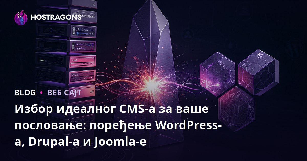Избор идеалног CMS-а за ваше пословање: поређење WordPress-а, Drupal-а и Joomla-е