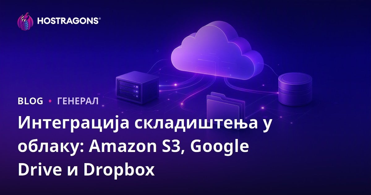 Интеграција складиштења у облаку: Amazon S3, Google Drive и Dropbox