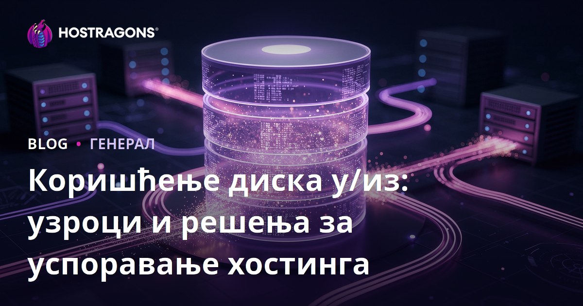 Коришћење диска у/из: узроци и решења за успоравање хостинга