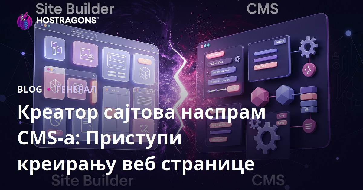 Креатор сајтова наспрам CMS-а: Приступи креирању веб странице