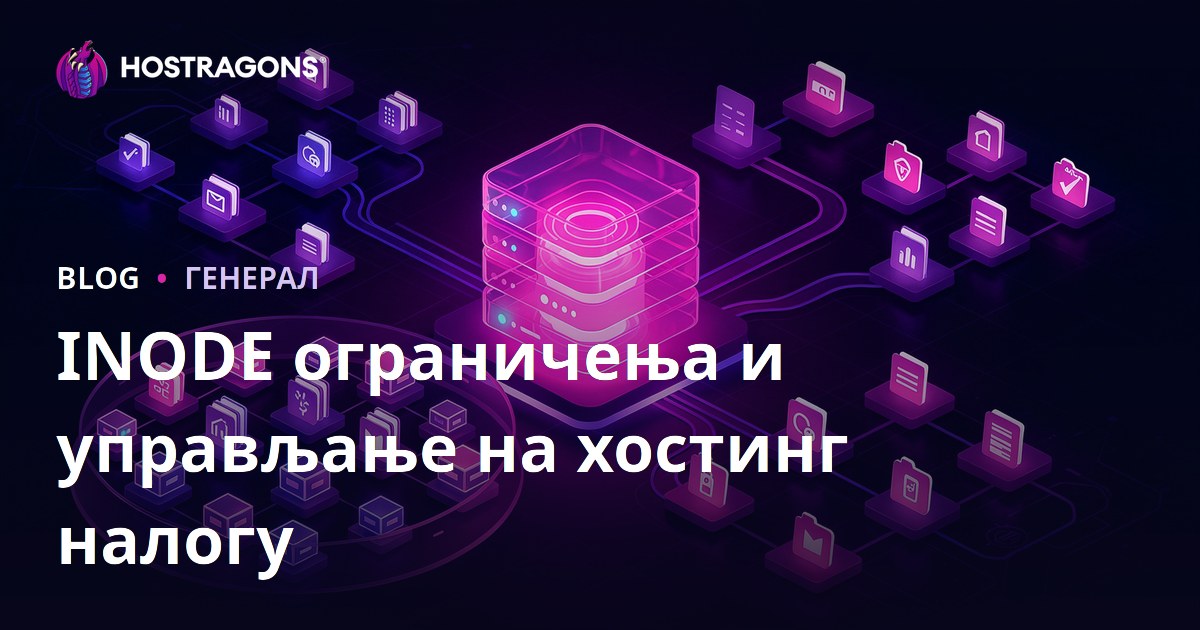 INODE ограничења и управљање на хостинг налогу
