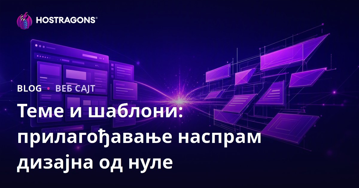 Теме и шаблони: прилагођавање наспрам дизајна од нуле