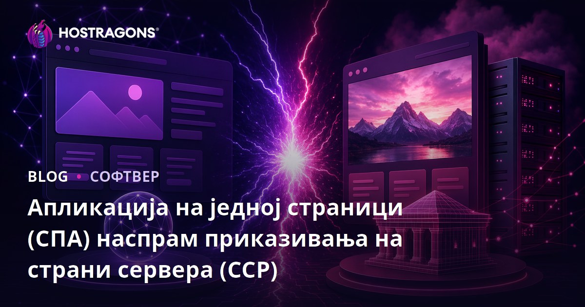 Апликација на једној страници (СПА) наспрам приказивања на страни сервера (ССР)