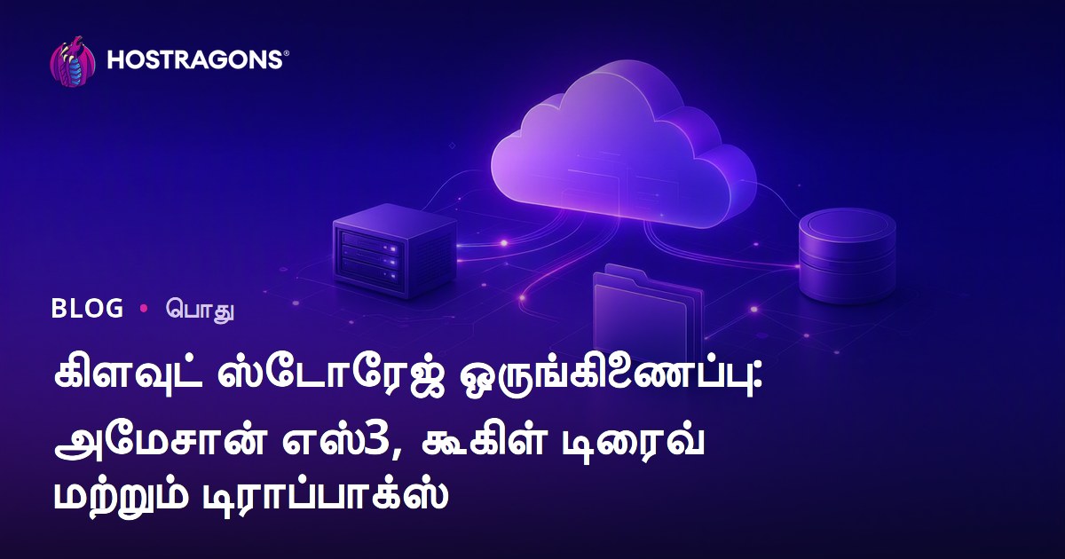 கிளவுட் ஸ்டோரேஜ் ஒருங்கிணைப்பு: அமேசான் எஸ்3, கூகிள் டிரைவ் மற்றும் டிராப்பாக்ஸ்