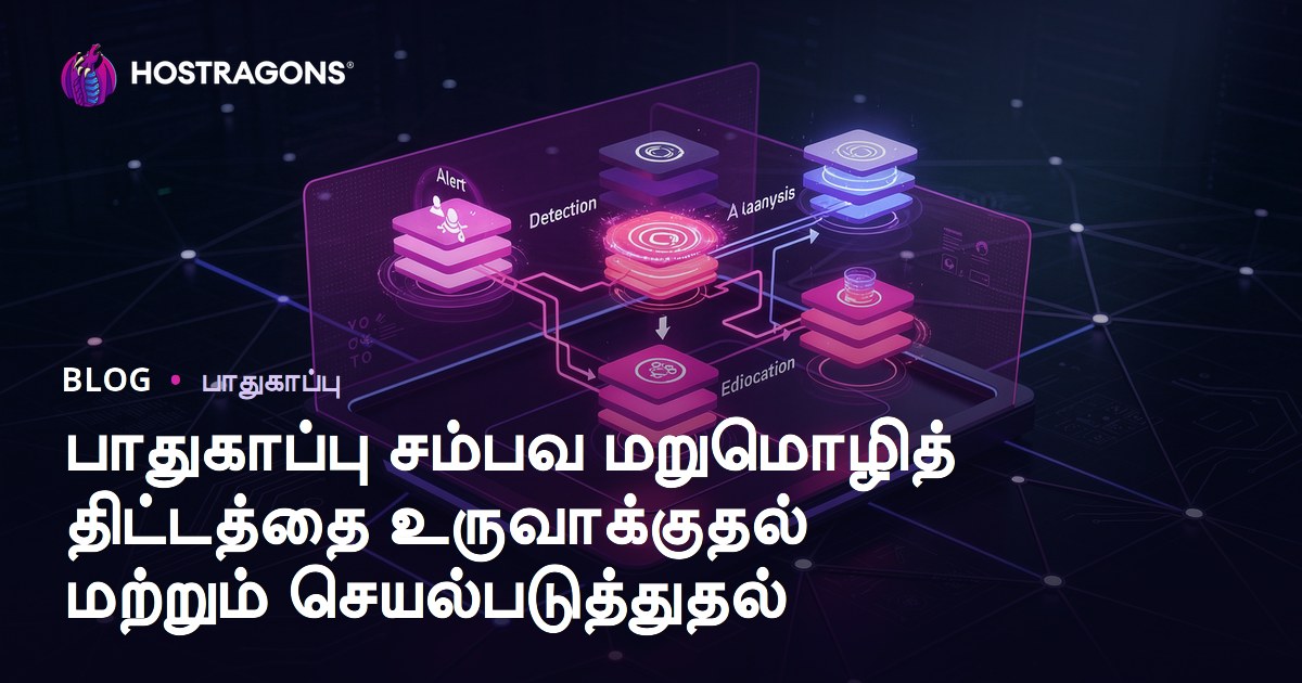 பாதுகாப்பு சம்பவ மறுமொழித் திட்டத்தை உருவாக்குதல் மற்றும் செயல்படுத்துதல்