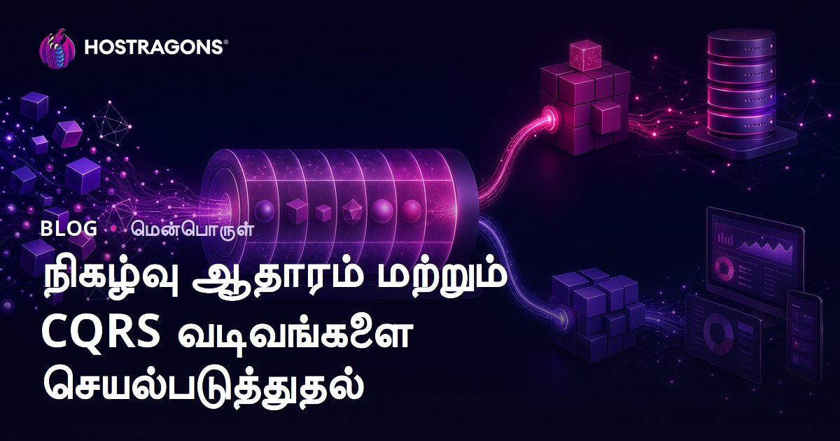 நிகழ்வு ஆதாரம் மற்றும் CQRS வடிவங்களை செயல்படுத்துதல்