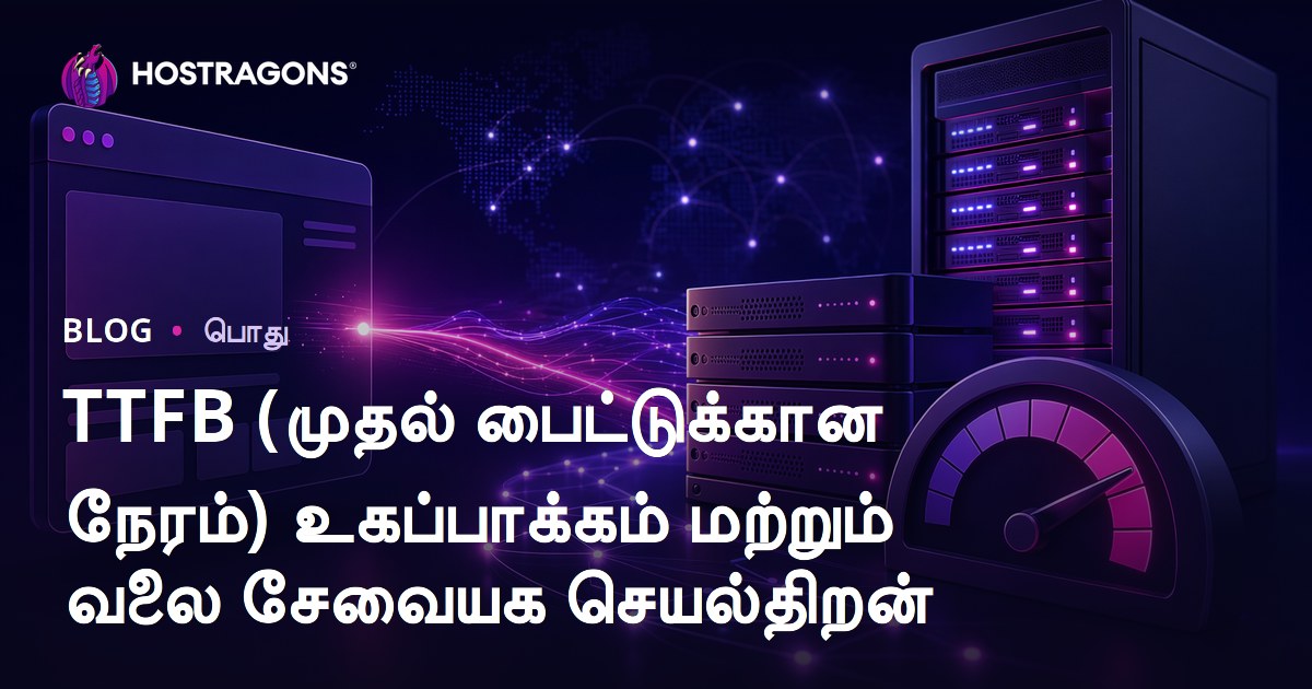 TTFB (முதல் பைட்டுக்கான நேரம்) உகப்பாக்கம் மற்றும் வலை சேவையக செயல்திறன்