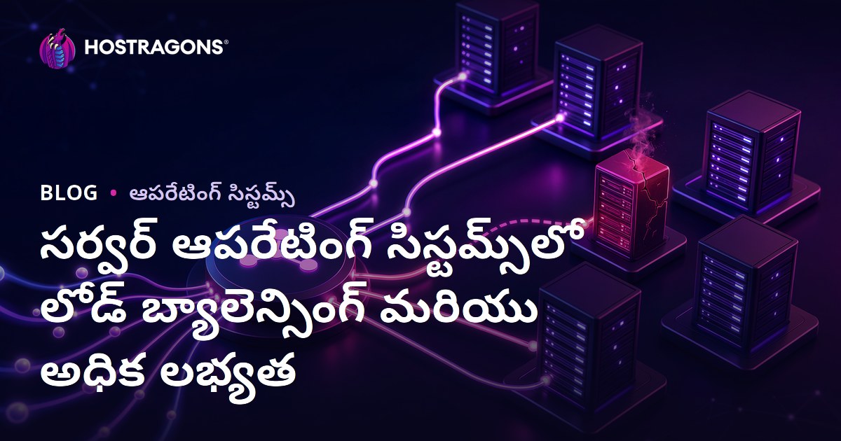 సర్వర్ ఆపరేటింగ్ సిస్టమ్స్‌లో లోడ్ బ్యాలెన్సింగ్ మరియు అధిక లభ్యత