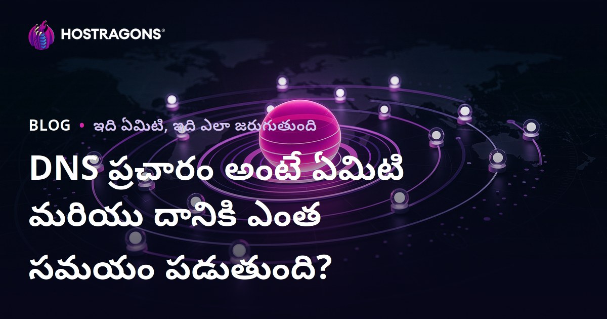DNS ప్రచారం అంటే ఏమిటి మరియు దానికి ఎంత సమయం పడుతుంది?