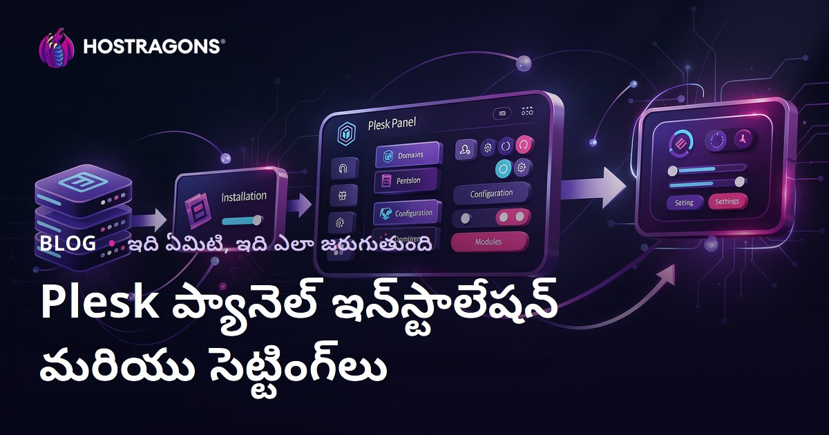 Plesk ప్యానెల్ ఇన్‌స్టాలేషన్ మరియు సెట్టింగ్‌లు