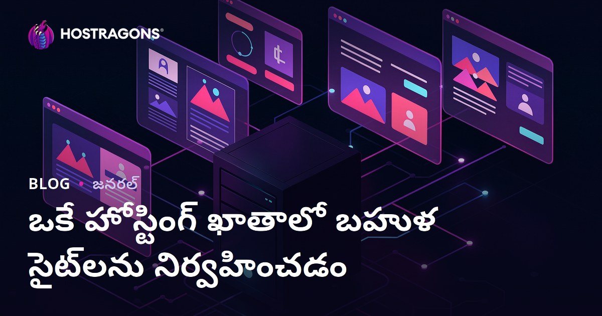 ఒకే హోస్టింగ్ ఖాతాలో బహుళ సైట్‌లను నిర్వహించడం