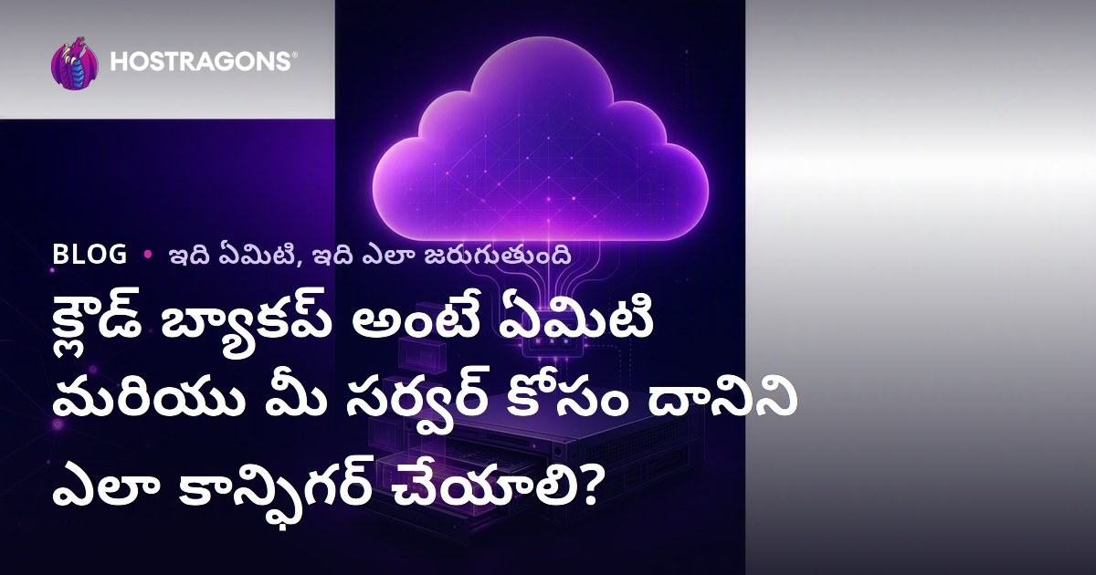 క్లౌడ్ బ్యాకప్ అంటే ఏమిటి మరియు మీ సర్వర్ కోసం దానిని ఎలా కాన్ఫిగర్ చేయాలి?