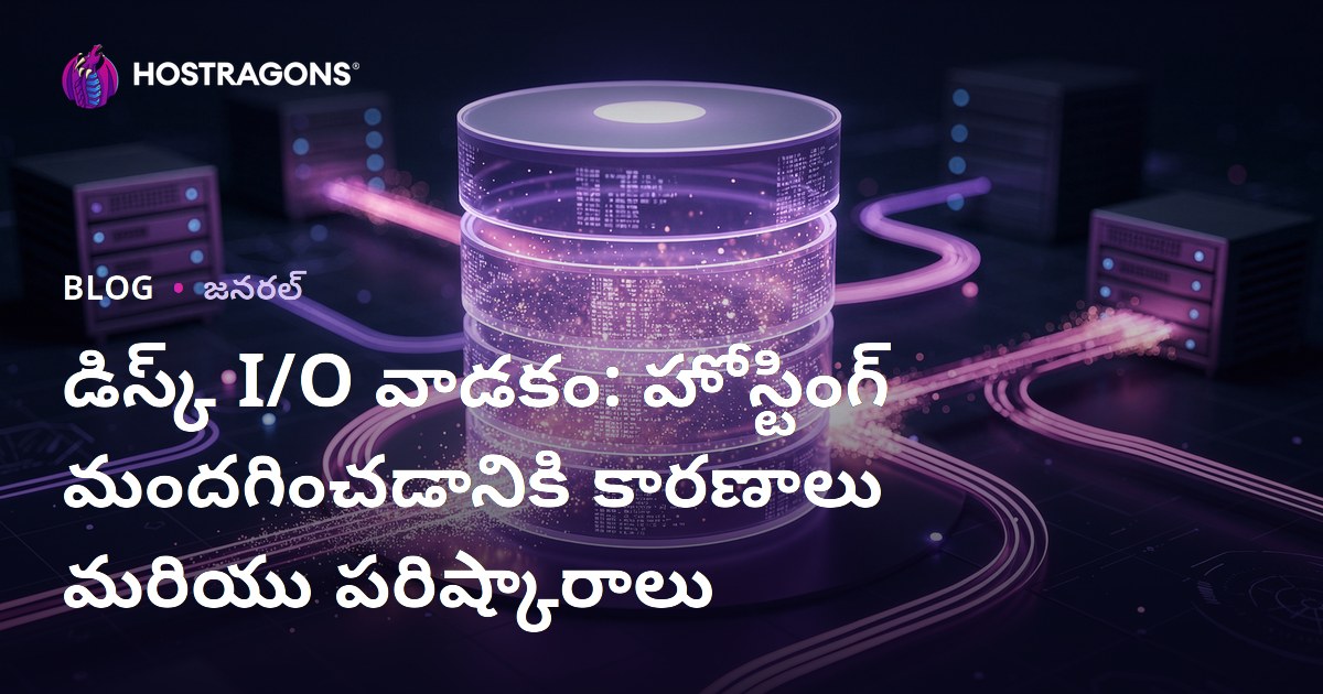 డిస్క్ I/O వాడకం: హోస్టింగ్ మందగించడానికి కారణాలు మరియు పరిష్కారాలు