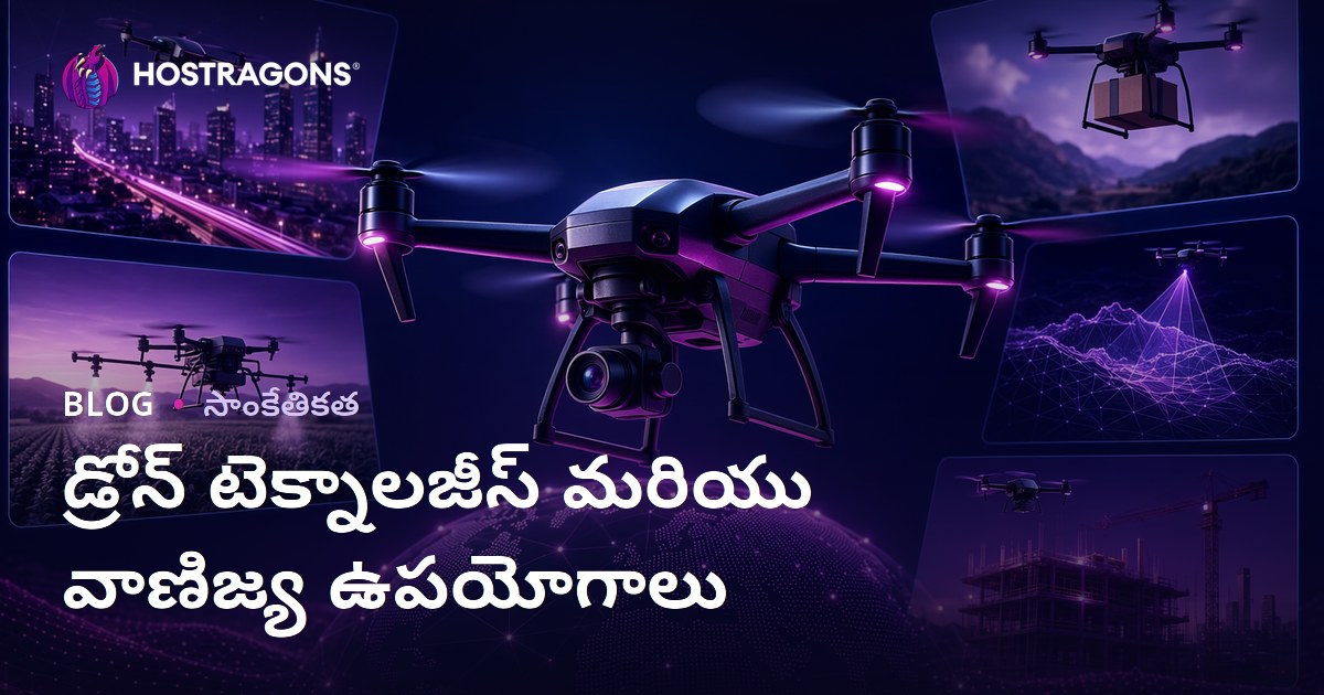 డ్రోన్ టెక్నాలజీస్ మరియు వాణిజ్య ఉపయోగాలు
