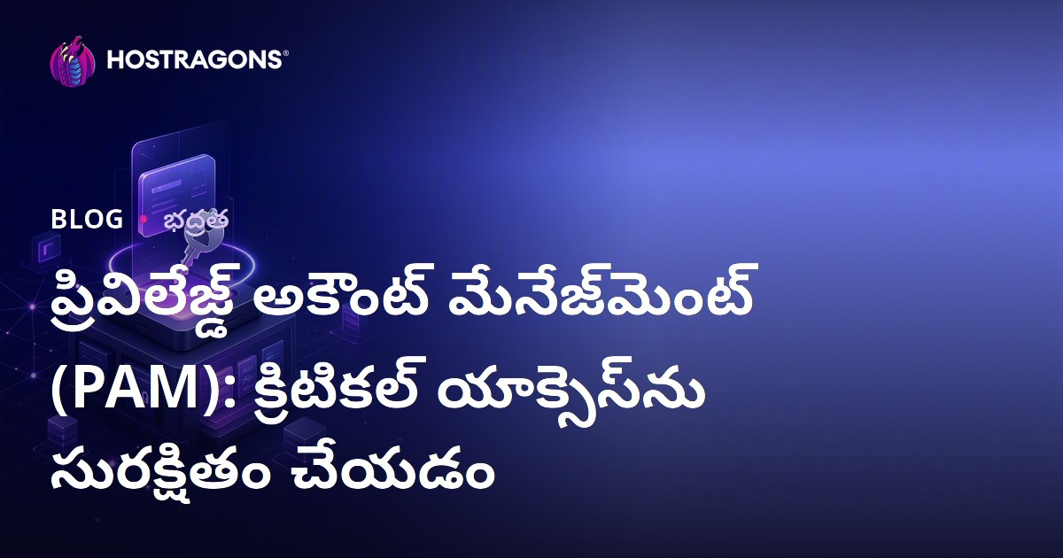 ప్రివిలేజ్డ్ అకౌంట్ మేనేజ్‌మెంట్ (PAM): క్రిటికల్ యాక్సెస్‌ను సురక్షితం చేయడం
