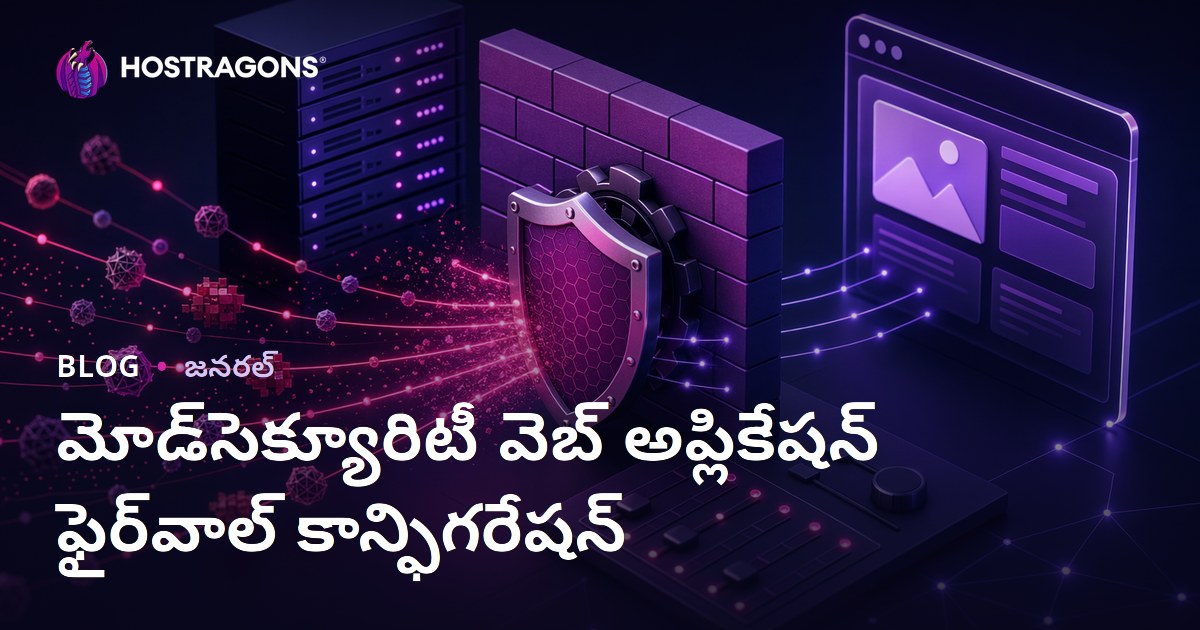 మోడ్‌సెక్యూరిటీ వెబ్ అప్లికేషన్ ఫైర్‌వాల్ కాన్ఫిగరేషన్
