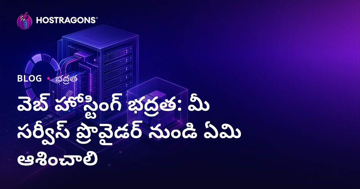 వెబ్ హోస్టింగ్ భద్రత: మీ సర్వీస్ ప్రొవైడర్ నుండి ఏమి ఆశించాలి
