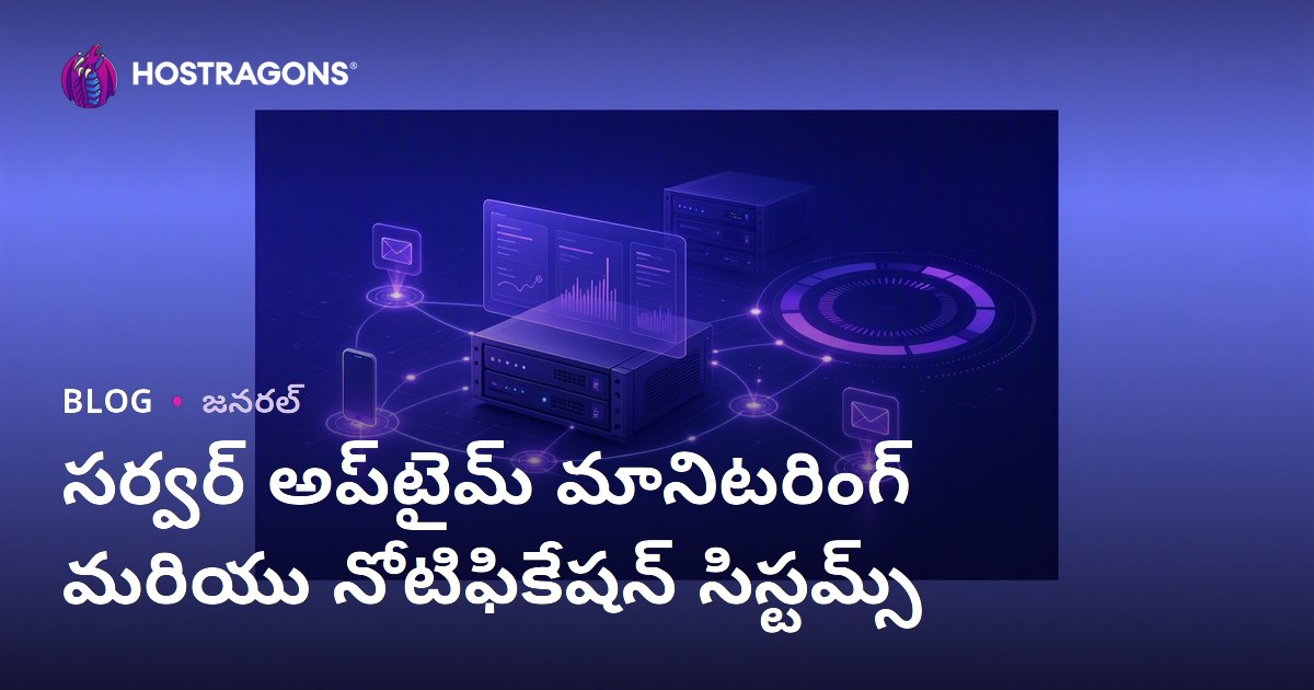 సర్వర్ అప్‌టైమ్ మానిటరింగ్ మరియు నోటిఫికేషన్ సిస్టమ్స్