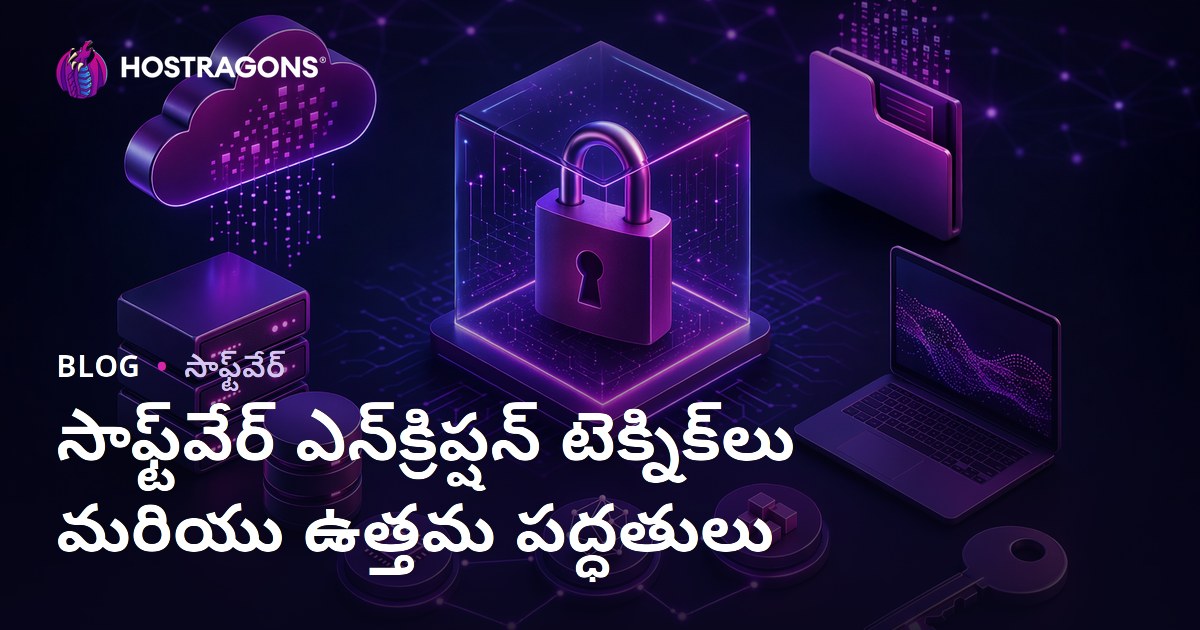 సాఫ్ట్‌వేర్ ఎన్‌క్రిప్షన్ టెక్నిక్‌లు మరియు ఉత్తమ పద్ధతులు