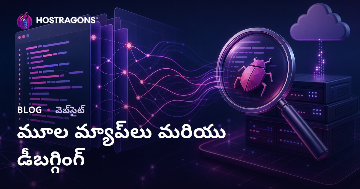 మూల మ్యాప్‌లు మరియు డీబగ్గింగ్