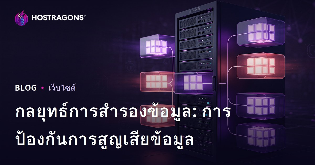 กลยุทธ์การสำรองข้อมูล: การป้องกันการสูญเสียข้อมูล
