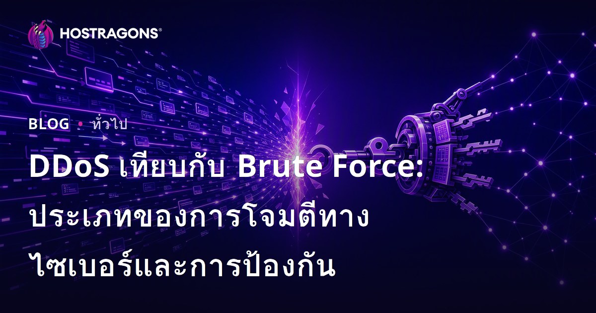 DDoS กับ Brute Force: ภัยคุกคามทางไซเบอร์และการป้องกัน