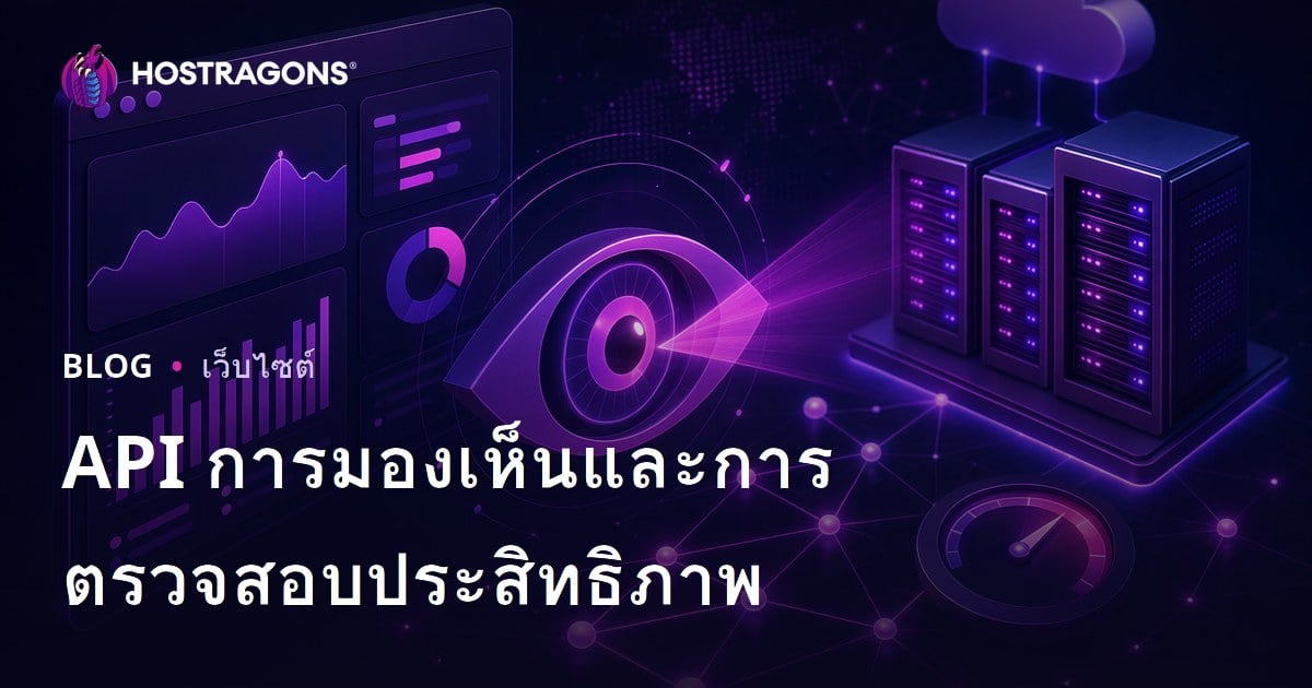 API การมองเห็นและการตรวจสอบประสิทธิภาพ