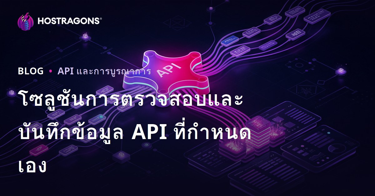 โซลูชันการตรวจสอบและบันทึกข้อมูล API ที่กำหนดเอง