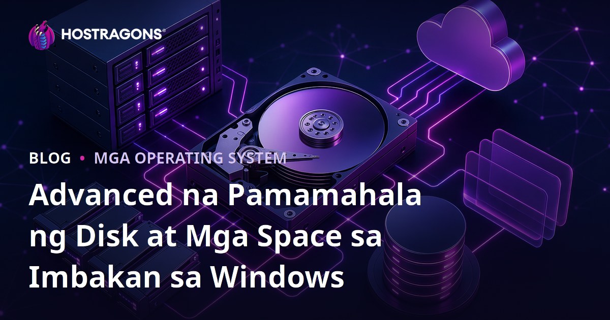 Advanced na Pamamahala ng Disk at Mga Space sa Imbakan sa Windows