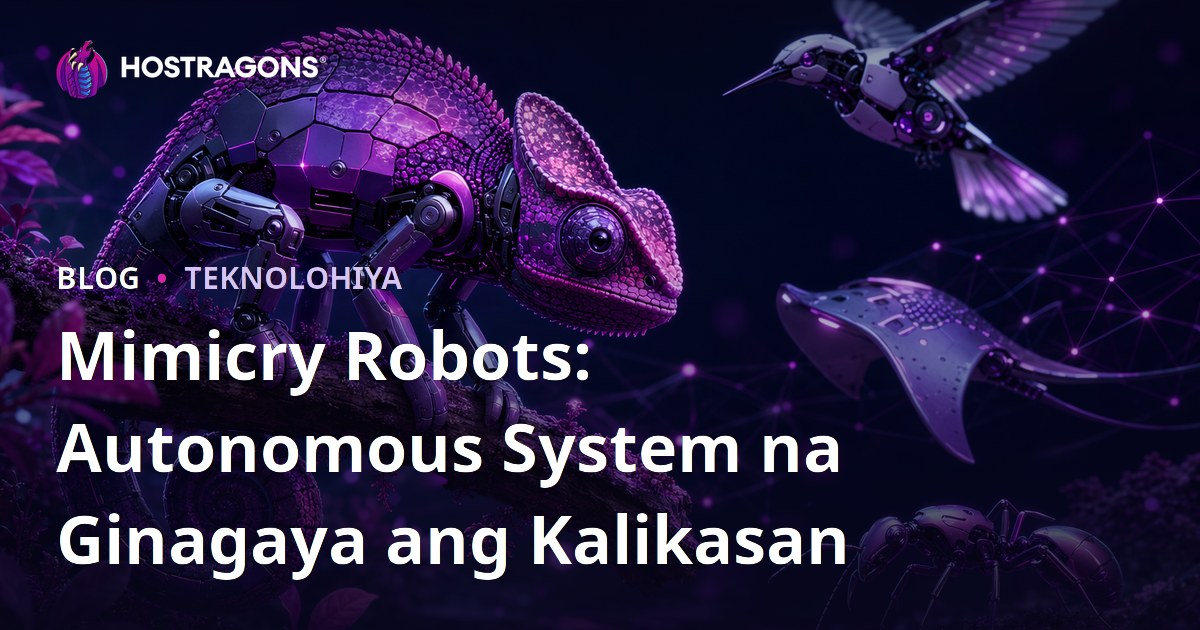 Mimicry Robots: Autonomous System na Ginagaya ang Kalikasan