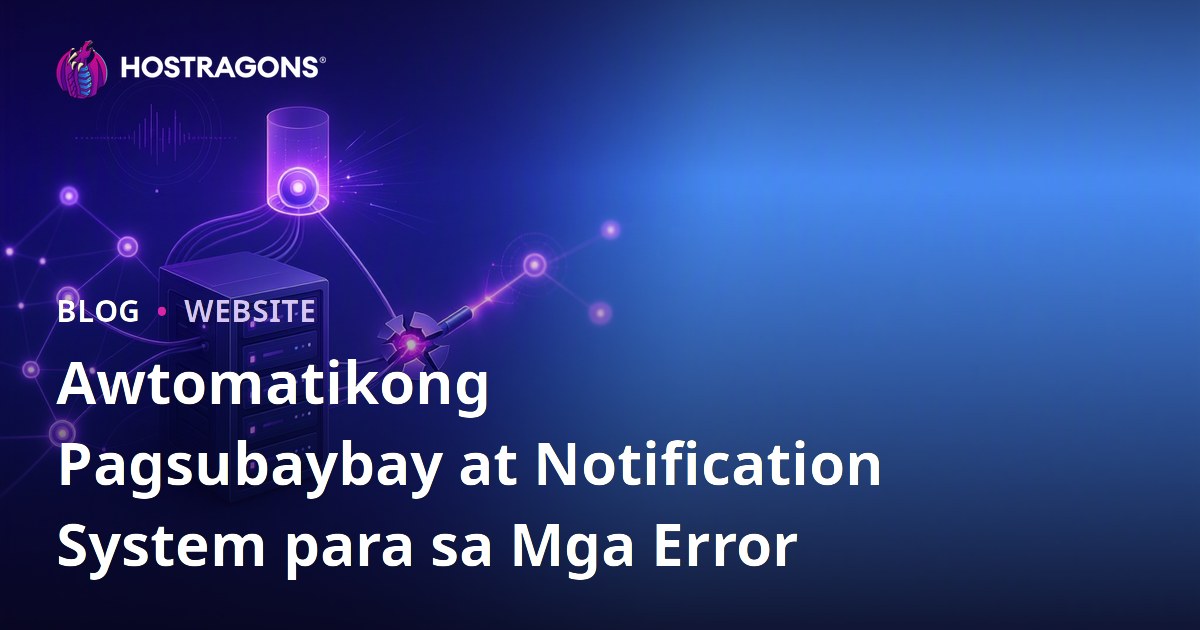 Awtomatikong Pagsubaybay at Notification System para sa Mga Error