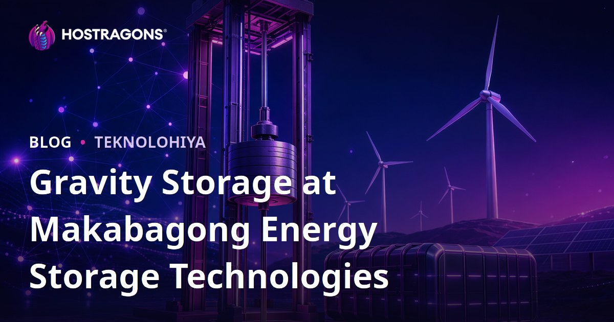 Gravity Storage at Makabagong Energy Storage Technologies