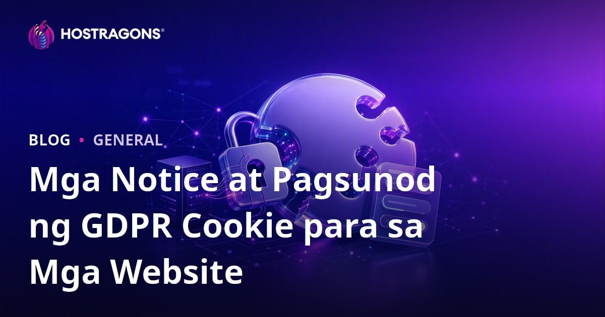 Mga Notice at Pagsunod ng GDPR Cookie para sa Mga Website