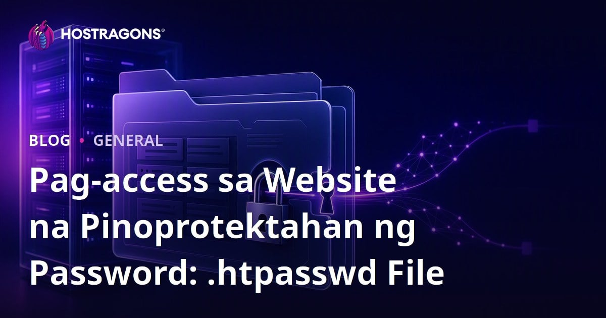 Pag-access sa Website na Pinoprotektahan ng Password: .htpasswd File
