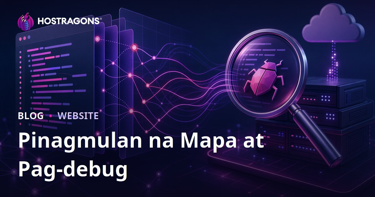 Pinagmulan na Mapa at Pag-debug